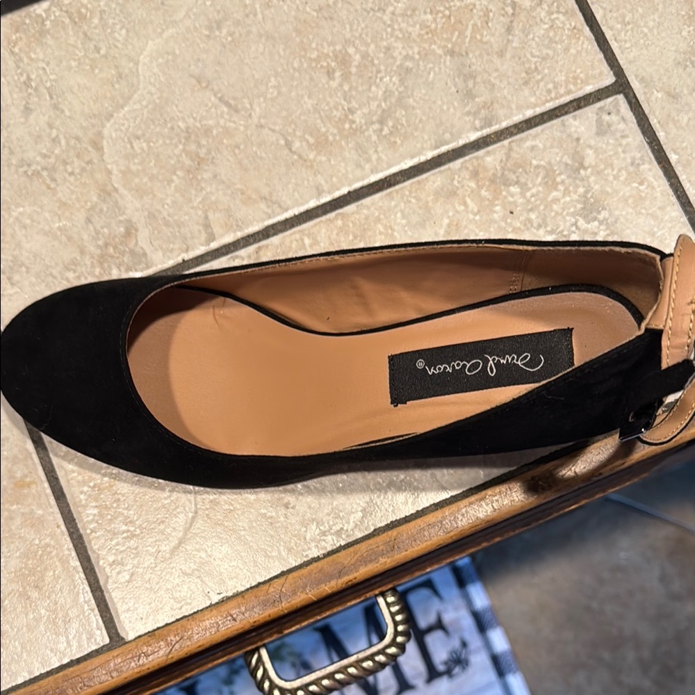 Anne Klein Black Suede Women's Loafers